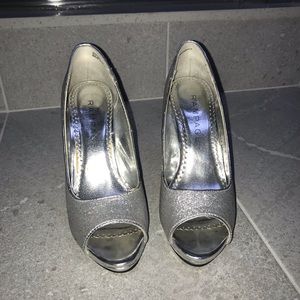 Silver Sparkly Heels
